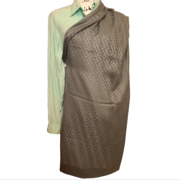 🧧 Fendi Zucca Silk & Cashmere Shawl🎗+GIFT(copy) - Picture 10 of 16